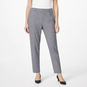 GAP Cotton Blend Slim Straight Leg Trousers Micro Plaid Side Pockets US Sz 16